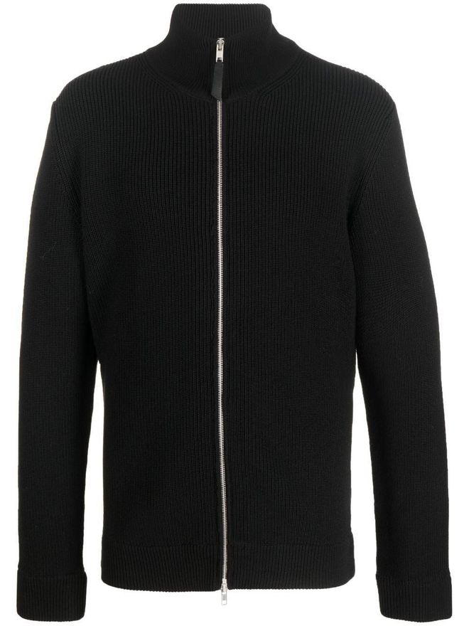 Maison Margiela ribbed zip-up cardigan - men - Calf Leather