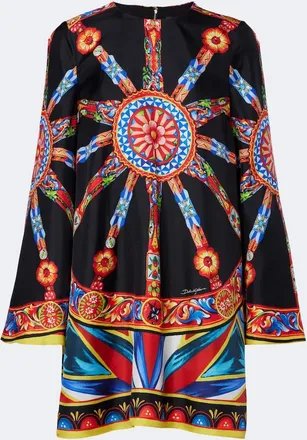 Dolce & Gabbana Carretto silk twill kaftan