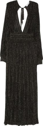 Antonino Valenti Pleated V-neck Maxi Dress