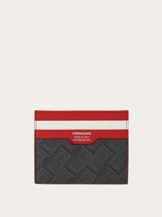 Ferragamo Men Ferragamo Monogram credit card holder - Citymatch Capsule Red