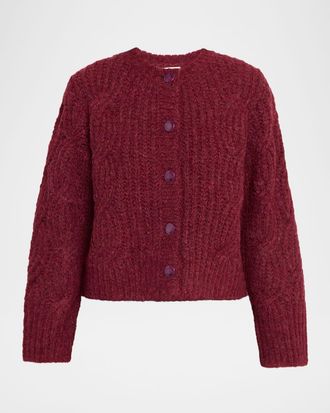 Tanya Taylor Hale Cable-Knit Cardigan