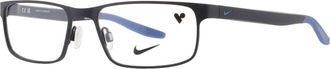 Nike Demo Rectangular Mens Eyeglasses NIKE 8131 008 53