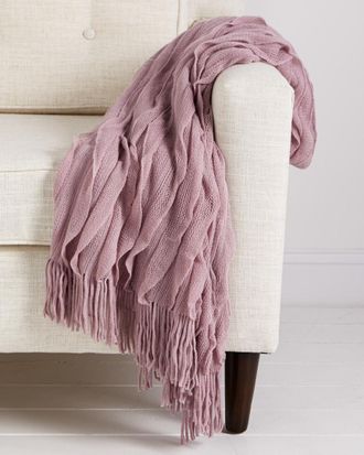 Belle Epoque Ruffle Mauve Throw