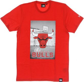 New Era New Era, T-Shirts, male, Red, Size: 2XL Chicago Bulls Photographic Tee Red