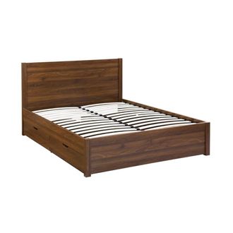 Sweeek Cama con somier de l&aacute;minas y cabecero, 160x200cm + 4 cajones