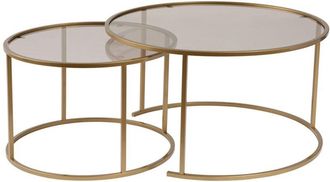 Asir Group LLC Tavolino da caff&egrave;, tavolo da soggiorno, tavolino laterale Set Gold Bronzo