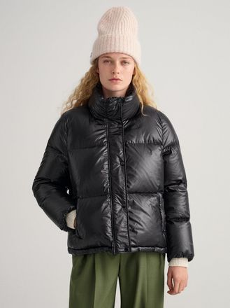 GANT Womens Ebony Black Cropped Down Jacket - Size X-Large