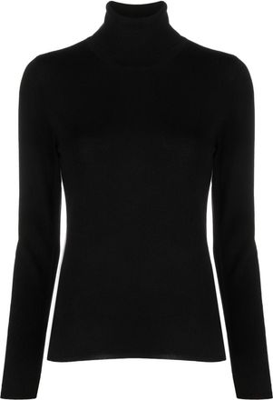 Zanone fine-knit high-neck jumper - women - Virgin Wool/Polyamide - 42 - Black