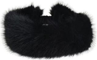 MARCUS ADLER Faux Fur Headband in Black at Nordstrom Rack