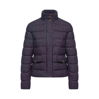 Moncler Dames, Jassen, Blauw, Maat: L Katoen