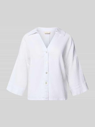 Freequent Boxy Fit Bluse mit V-Ausschnitt Modell Lava in Offwhite, Gr&ouml;&szlig;e XXL