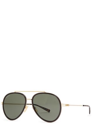 Gucci Aviator-style Sunglasses - Grey - One Size