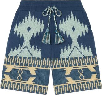 Alanui Icon shorts met kwastjes - Blauw