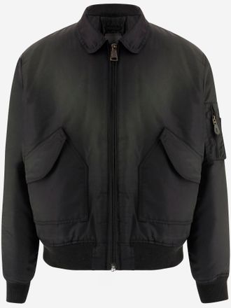 Cultura Nylon -Bomberjacke mit gerippter Kante