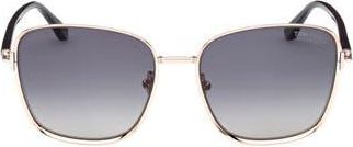 Tom Ford Fern 57mm Polarized Square Sunglasses in Rose Gold/smoke Polarized at Nordstrom Rack