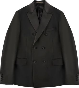 Slowear flap pocket wool double-breasted blazer - men - Virgin Wool - 50 - Black