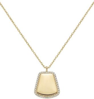 Argento Vivo Tag Pendant Necklace in Gold at Nordstrom