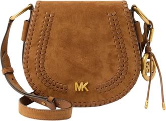 Michael Kors Josie Saddle Bag - Dames - Schoudertassen - Bruin - ONE Size - Katoen - Tassen