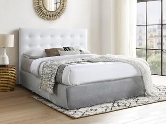 Vente-Unique Testata trapuntata 140 cm Similpelle Bianco - FRANCESCO