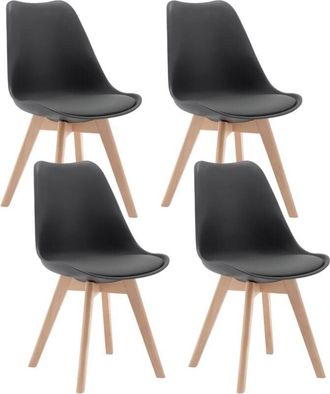 Woltu Set of 4 Dining Chairs Designer Side Chairs Home Office Commercial, Grey - Woltu