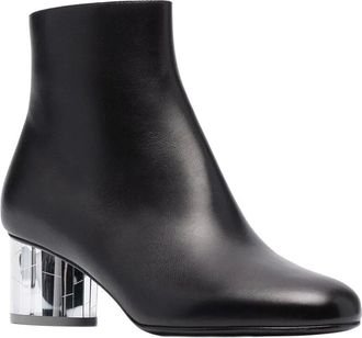 Ferragamo Block-Heel Leather Ankle Boot