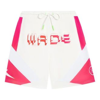 Li-Ning Way Of Wade Logo Basketball Shorts White Pink AAPS137-1
