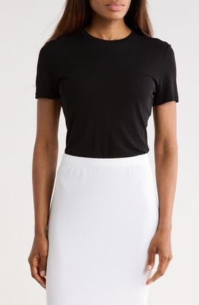 Diane Von F&uuml;rstenberg Crewneck Crop T-Shirt in Black at Nordstrom Rack, Size Xx-Small