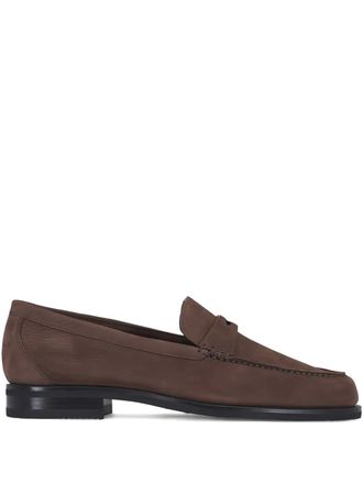 Santoni penny loafers - Brown