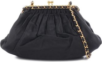 Chanel 1996-1997 CC Canvas Evening Clutch crossbody bag - women - Canvas - One Size - Black