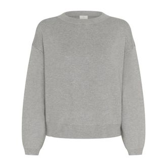 Kaffe Rondgebreide bovenkleding - Dames - Ronde hals truien - Grijs - 2XL - Leer - Truien & Vesten