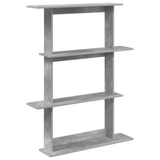 vidaXL Estante De Pared Gris Hormig&oacute;n 100 X 20 X 126 Cm Vidaxl