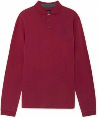 Hackett Lange mouw katoenen polo voor ontspannen zondagen - Heren - Polos - Rood - XL - Katoen - Tops