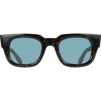Ferragamo 49mm Small Rectangle Sunglasses in Dark Tortoise at Nordstrom
