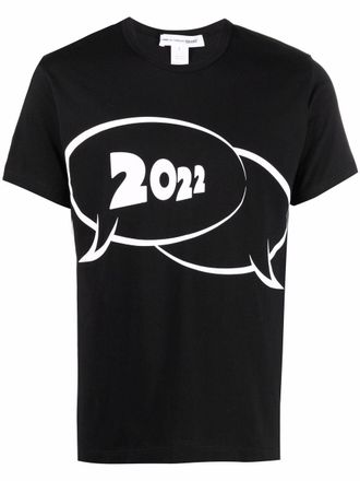 Comme Des Gar&ccedil;ons T-shirt con stampa - Nero
