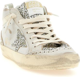 Golden Goose Womens Beige Leather High Top Sneakers