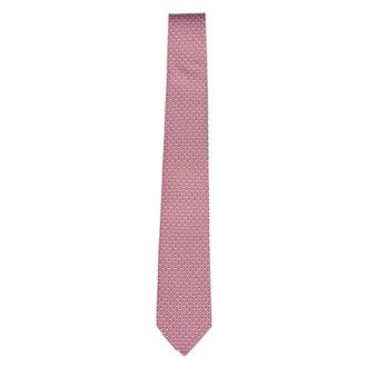 Ferragamo Accessoires, Heren, Roze, ONE Size, Gancini Zijde Twill Stropdas