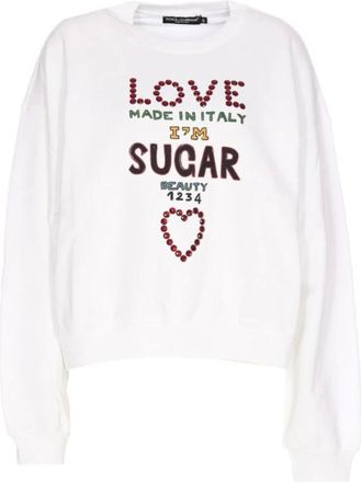 Dolce & Gabbana Mujer, Sudaderas, Blanco, Talla: 2XS