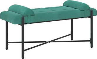 vidaXL Banco Con Botones Y Cojines Tuquesa 110 X 40 X 46 Cm Terciopelo Vidaxl