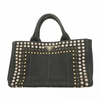 Prada Black Canvas Tote Bag (Pre-Owned)