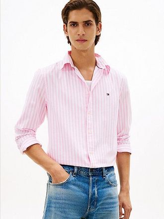 Tommy Hilfiger TH Flex Regular Fit Stripe Poplin Shirt