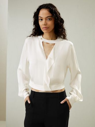 LilySilk V-neck Collared Silk Shirt for Women