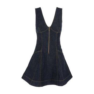 Self Portrait Dames, Jurken, Blauw, Maat: 2XS Denim