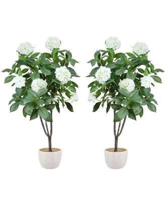 Creative Displays Inc. 5Ft Hydrangea Drop-In Trees With Ceramic Pots