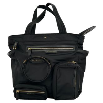 Anya Hindmarch Commuter Tote Bag in Black Nylon