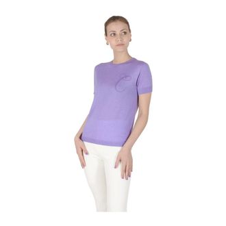 Dee Ocleppo T-Shirts, female, Purple, Size: XL Cashmere Short Sleeve Top