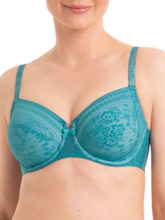 Rosa Faia Womens Fleur Underwired Bra - Turquoise polyamide - Size 38F