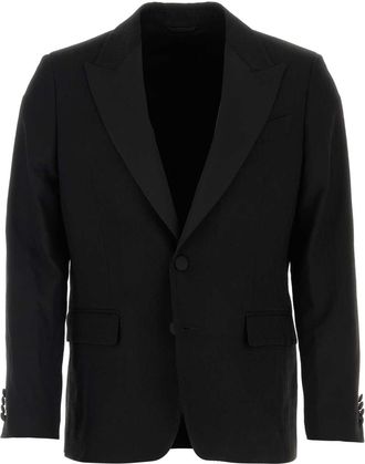 Etro Etro Black Stretch Wool Blazer