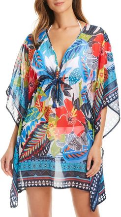 Bleu Rod Beattie Floral Cover-Up Caftan in Blue Multi at Nordstrom, Size Medium