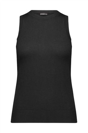 Minnie Rose Womens Supima Cotton Cashmere Tank In Black