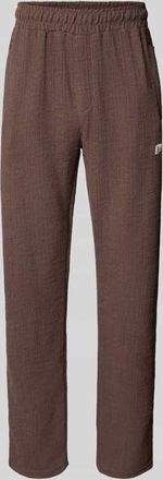 Pegador Regular Fit Sweatpants mit Strukturmuster Modell Libco in Dunkelbraun, Größe XL